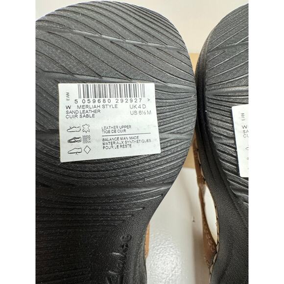 Clarks Collection “Merliah” Sandal • Women's US 6½ M • Sand Leather • NEW - Picture 6 of 7